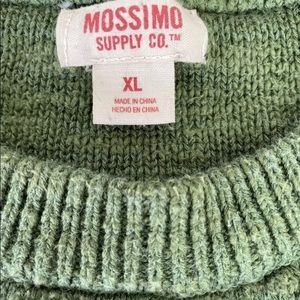 Mossimo Womens Sweater Cable Knit XL Green Relaxed